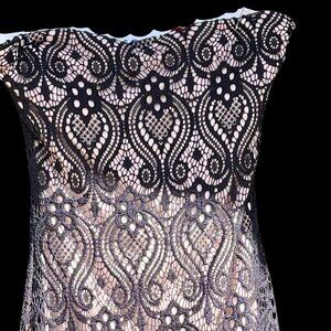 Very form fitting Black Lace cocktail dress